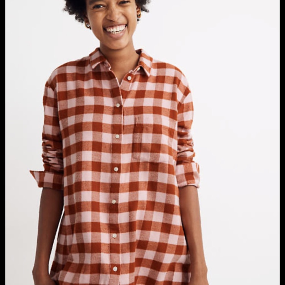 Madewell Flannel Oversized Ex-Boyfriend in Buffalo
